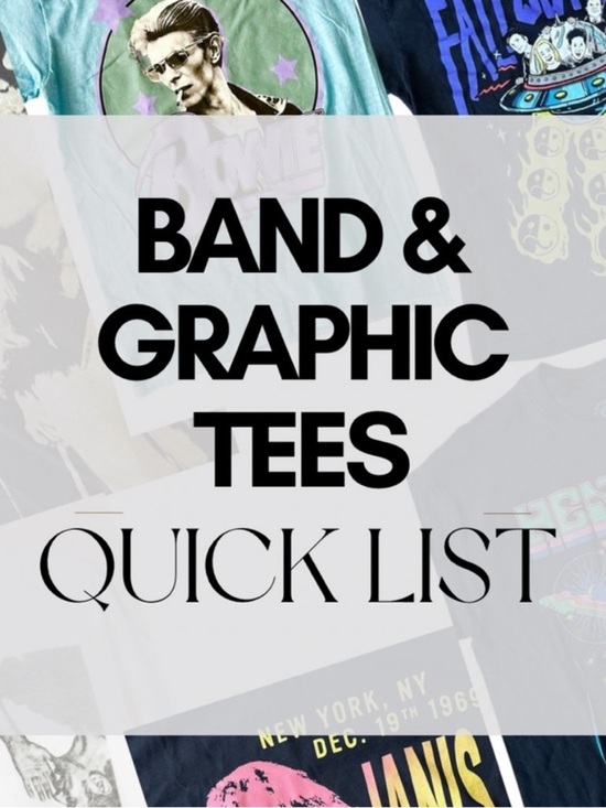 Tops - Band Tees Unlisted 1-100